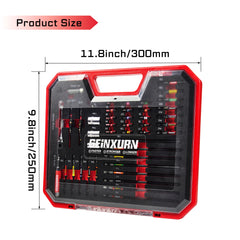 58PCS Impact Screwdriver & Drill Bit Tool Set – Magnetic Bits, Mini Wrench, Socket Drivers, Step Drill & Bit Holders
