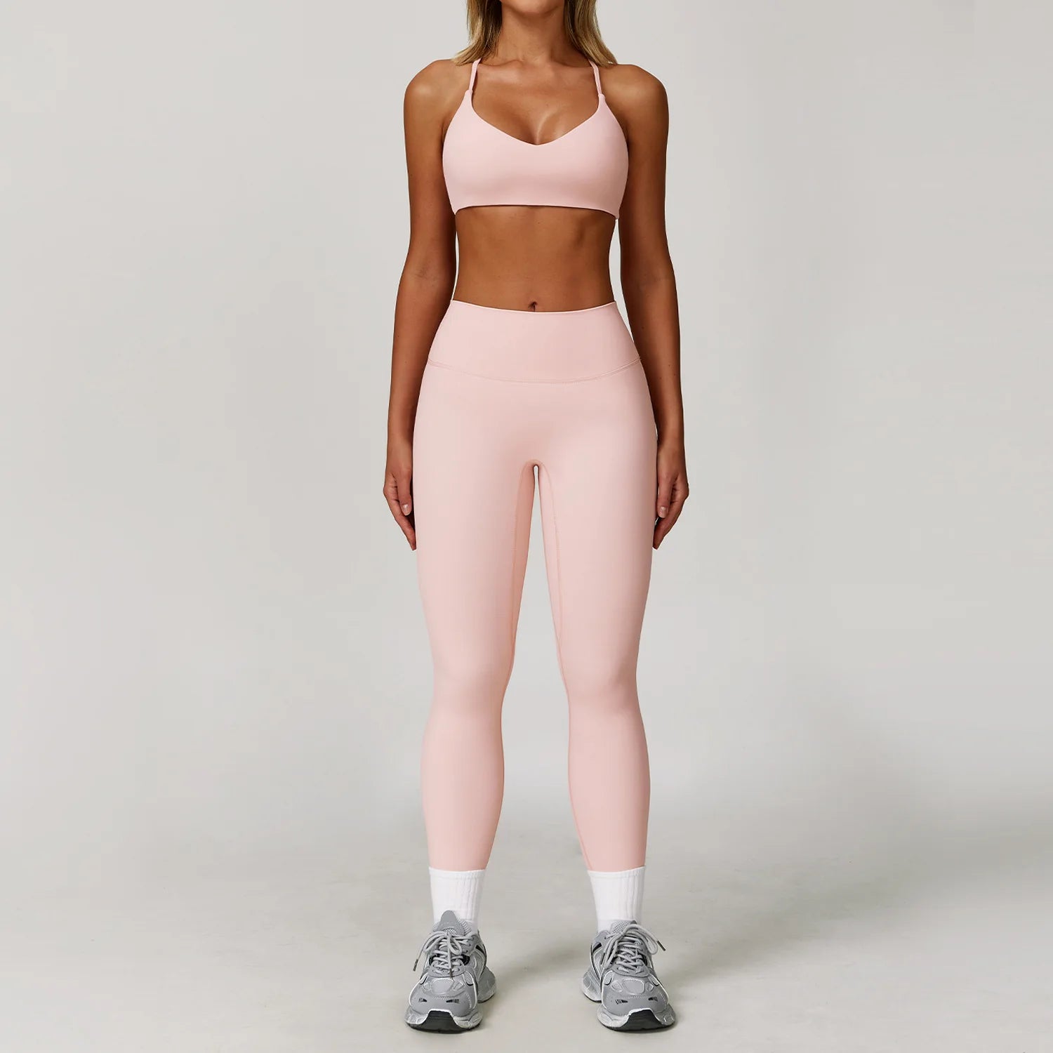 Women's 2/3-Piece Long Sleeve Yoga Suit | Sports Bra Running Workout Gym Tracksuit Athletic Wear