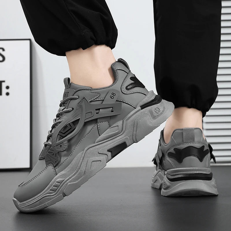 Men’s Mesh Thick-Soled Casual Sneakers by Snagg A Shoes