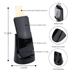 Ultrasonic Skin Scrubber – Deep Clean, Hydrate & Lift Facial Device