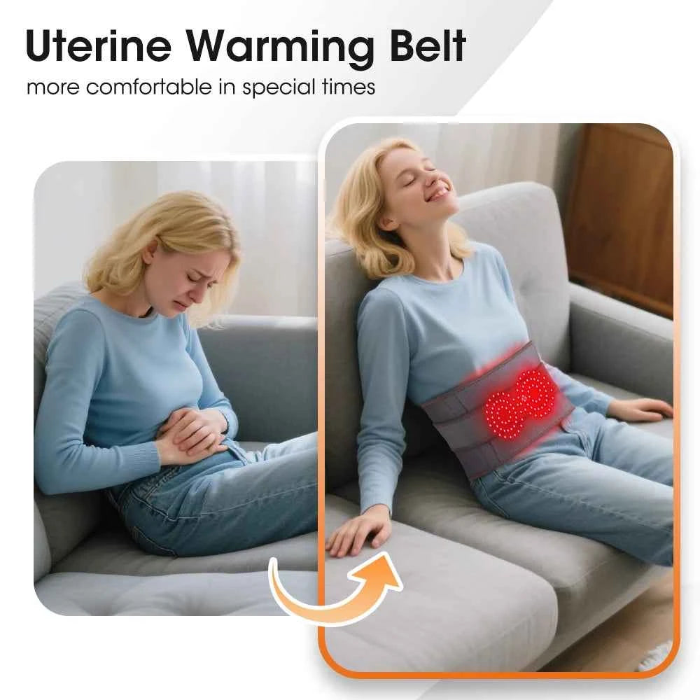 Cordless Waist Belt Massager – Heated Vibration Lumbar Support & Back Relief Brace