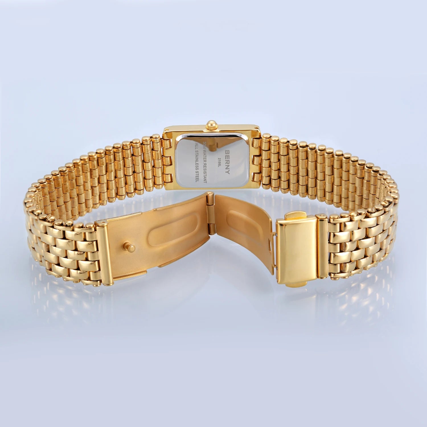 BERNY Golden Women’s Quartz Wristwatch