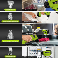 Cordless High Efficiency Heat Gun | 550°C Rapid Heating Tool Compatible With Ryobi 18V Batteries