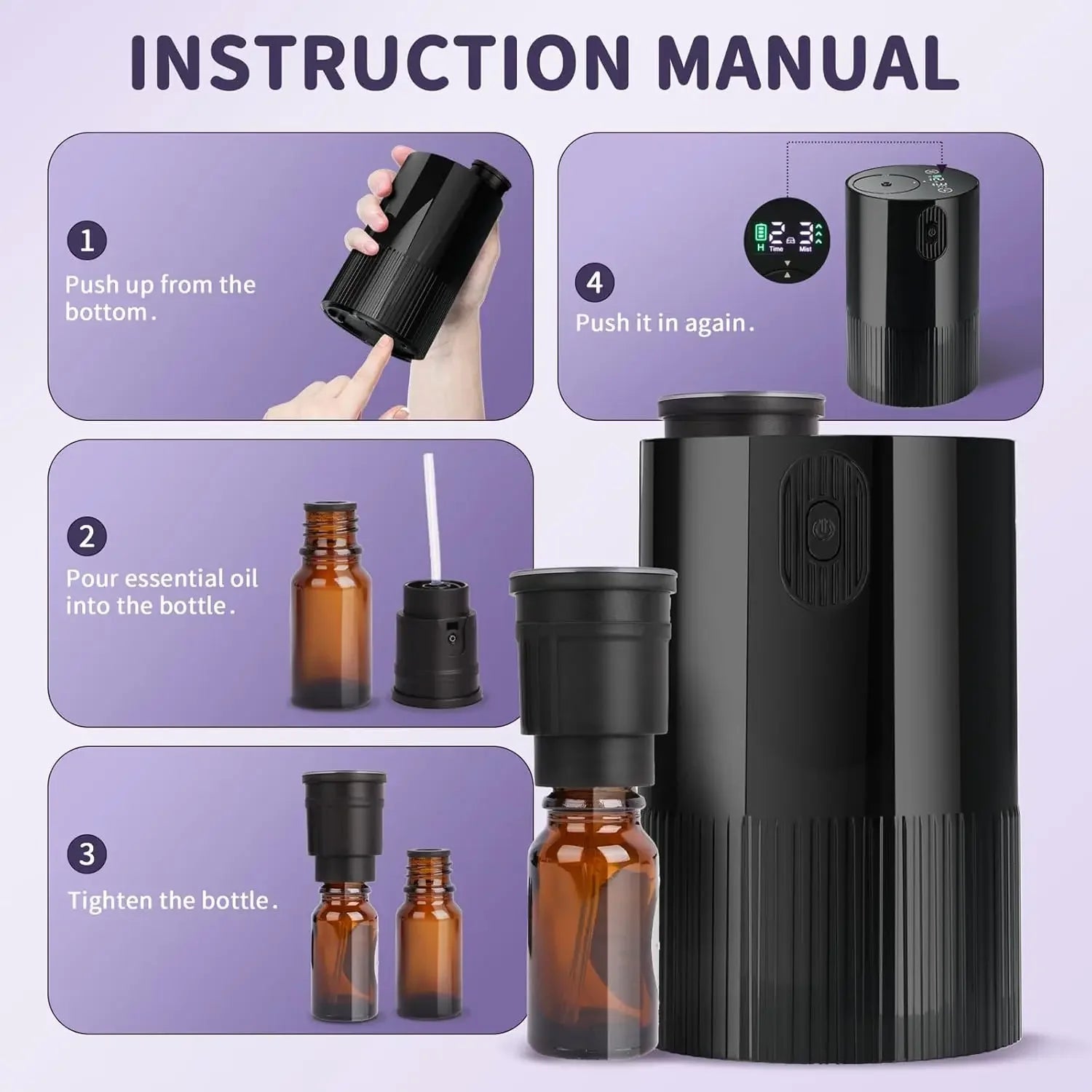 Portable Cordless Essential Oil Diffuser by Snagg A Diffuser