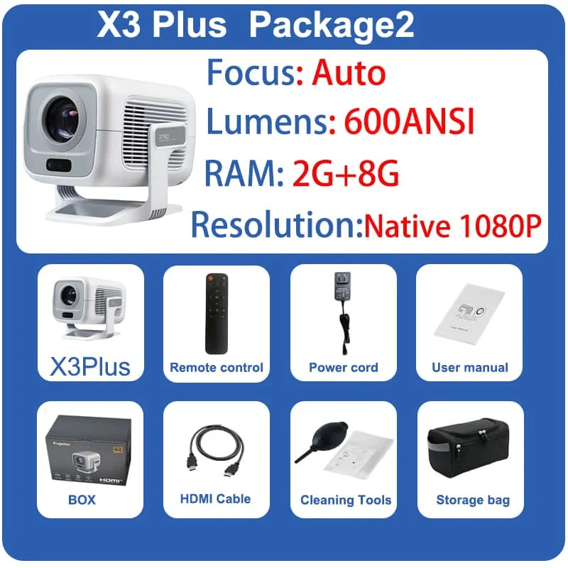 Smart Projector HY300 Plus Android LED Projector with 4K Support by Snagg A Projector