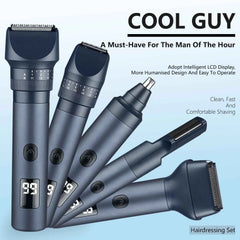 Professional 5 in 1 Complete Body Grooming System – IPX6 Waterproof Cordless Shaver & High Precision Trimmer Kit