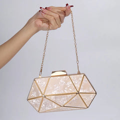 Luxury Acrylic Rhombus Evening Clutch