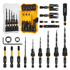 18 Piece Professional Countersink Drill Bit Set & Tapered Woodworking Kit