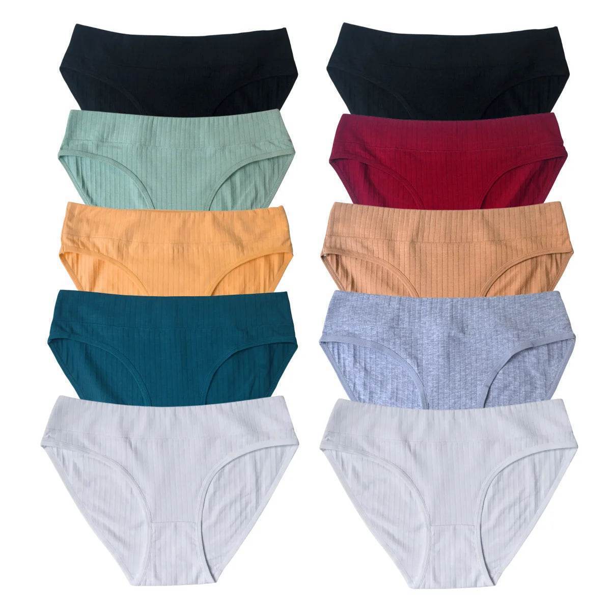 10-Pack Women’s Low-Waist Cotton Panties - SnaggIt