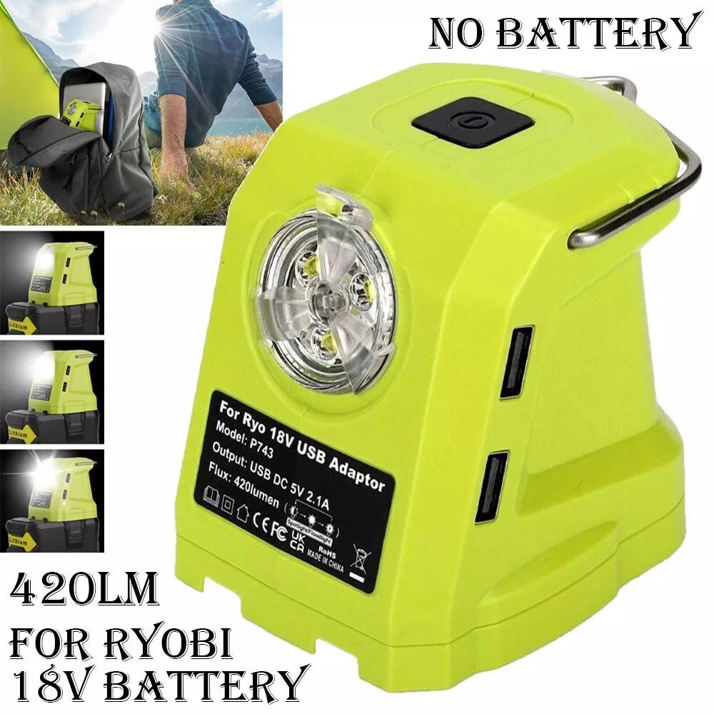 LED spotlight and USB power source for Ryobi 18V batteries – image 7