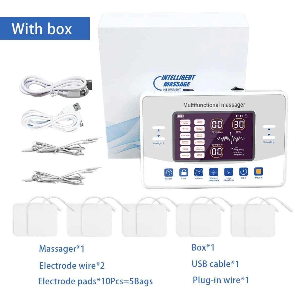 EMS TENS Muscle Stimulator – 4-Channel Electrotherapy Pain Relief Device
