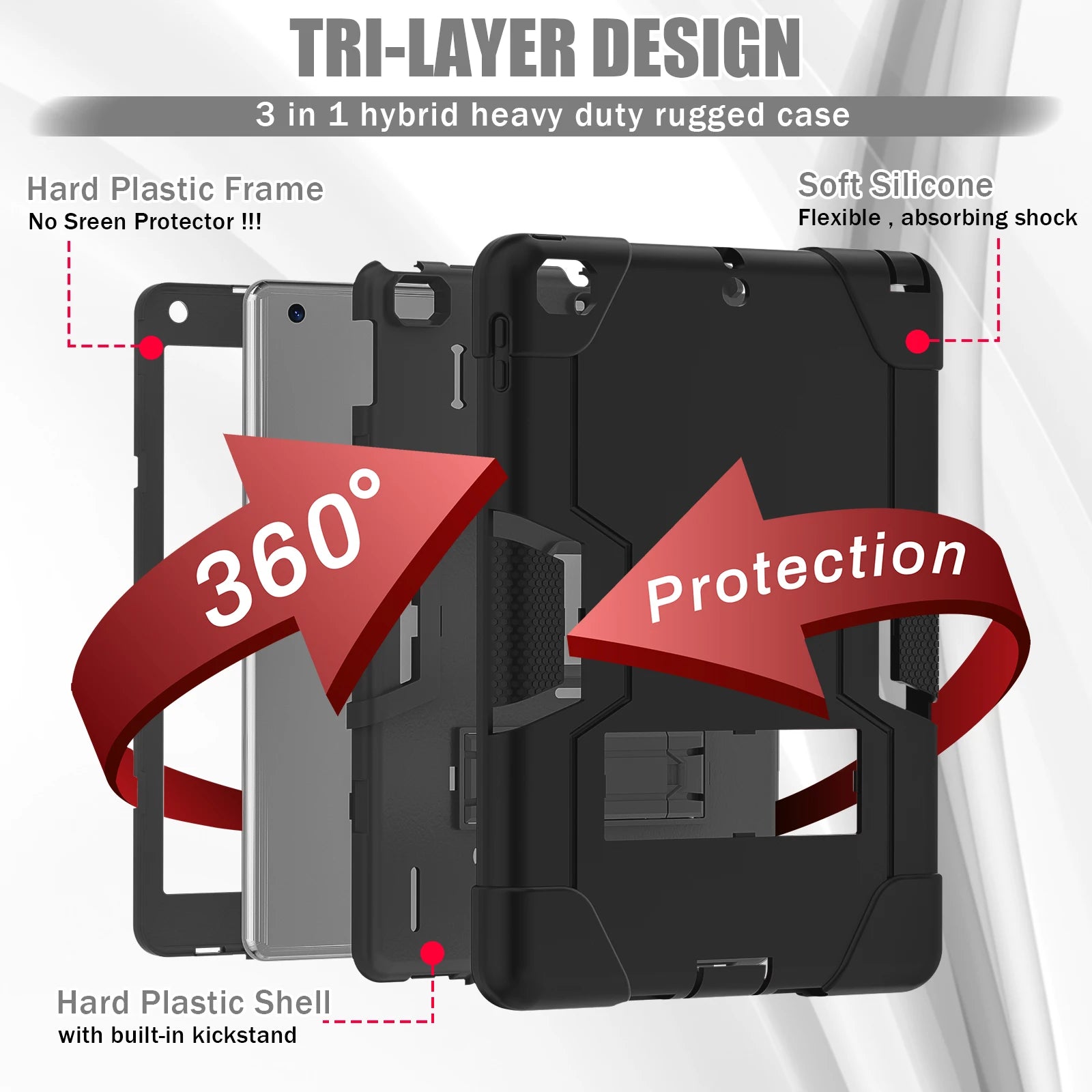 Rugged Shockproof Case For iPad 9.7 by SnaggIt