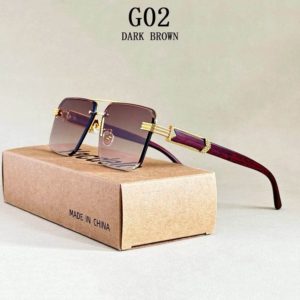 2025 Rimless Square Sunglasses - SnaggIt