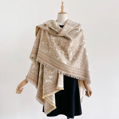 Luxury Double Sided Animal Print Poncho For Women - Others In Fashion