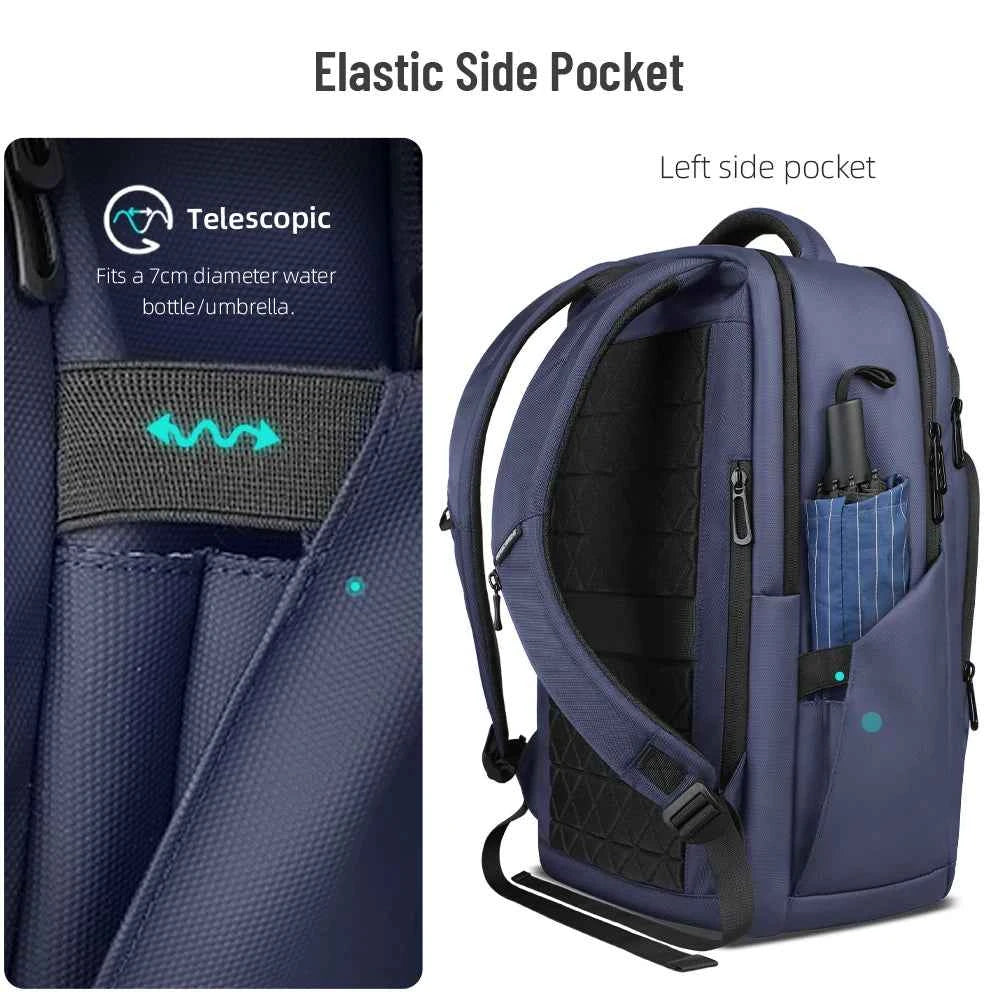 Waterproof Business Travel Backpack 17.3" with USB Port