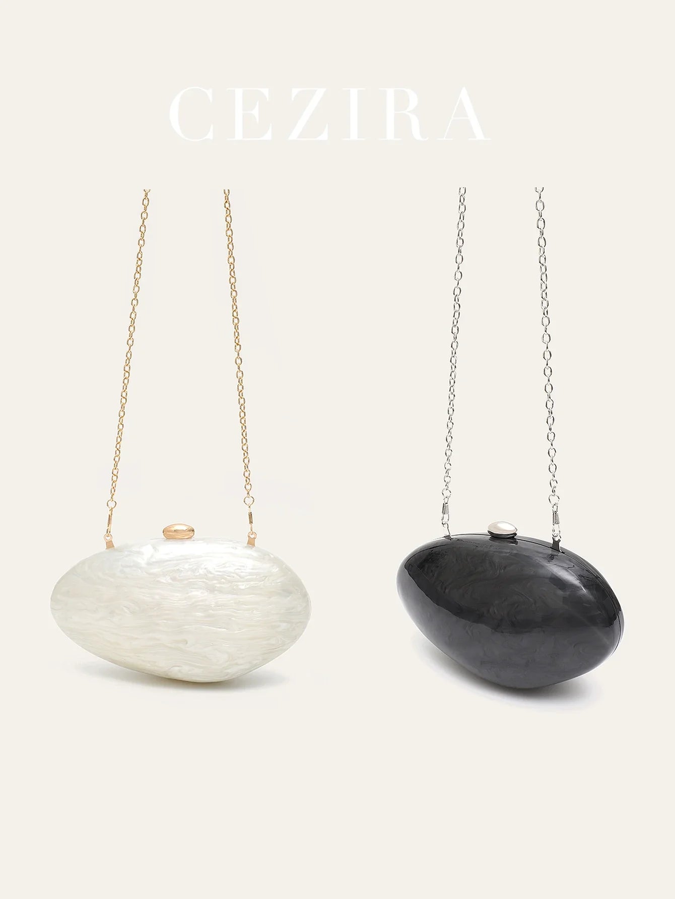Shell-Shaped Acrylic Evening Clutch