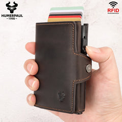 Leather Pop-Up Minimalist Card Holder