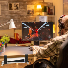 Under Desk PS5 Mount Stand with Game Controller and Headphone Organizer Bracket by Snagg A PS Stand
