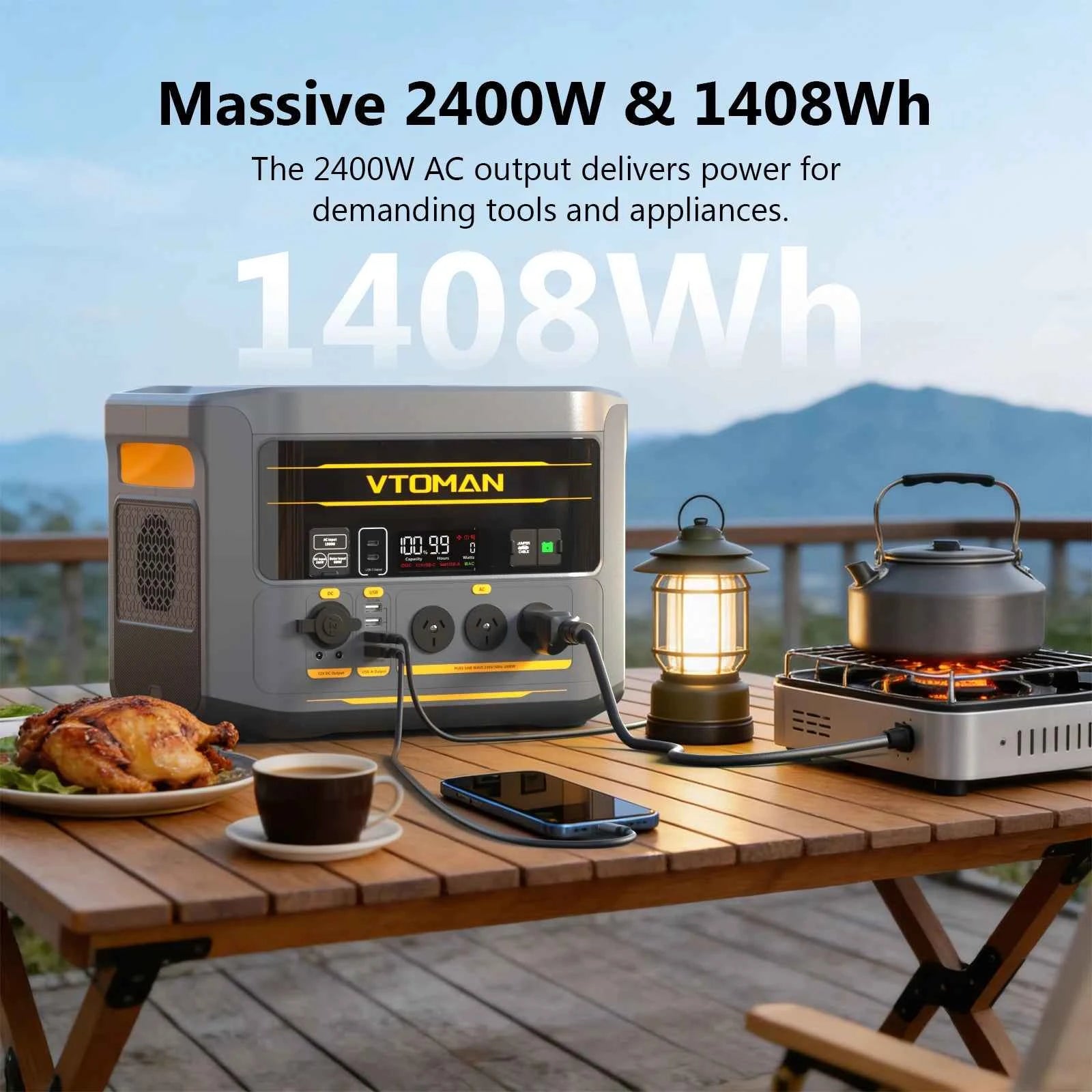 1408Wh LiFePO4 portable power station – image 3
