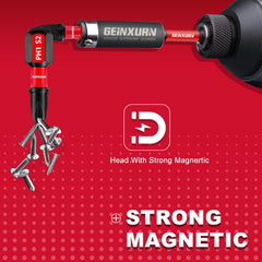 1" Impact Magnetic Phillips Screwdriver Bit Set – #1/#2/#3 PH Bits with 3-Inch Bit Holder