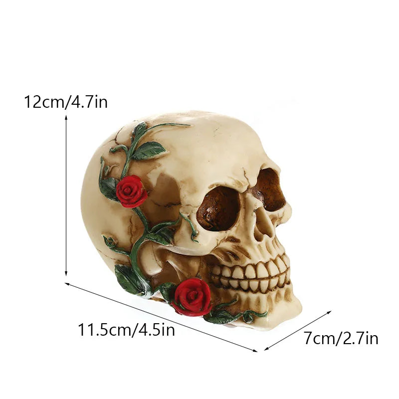 Floral Skull Resin Sculpture by Snagg A Sculpture
