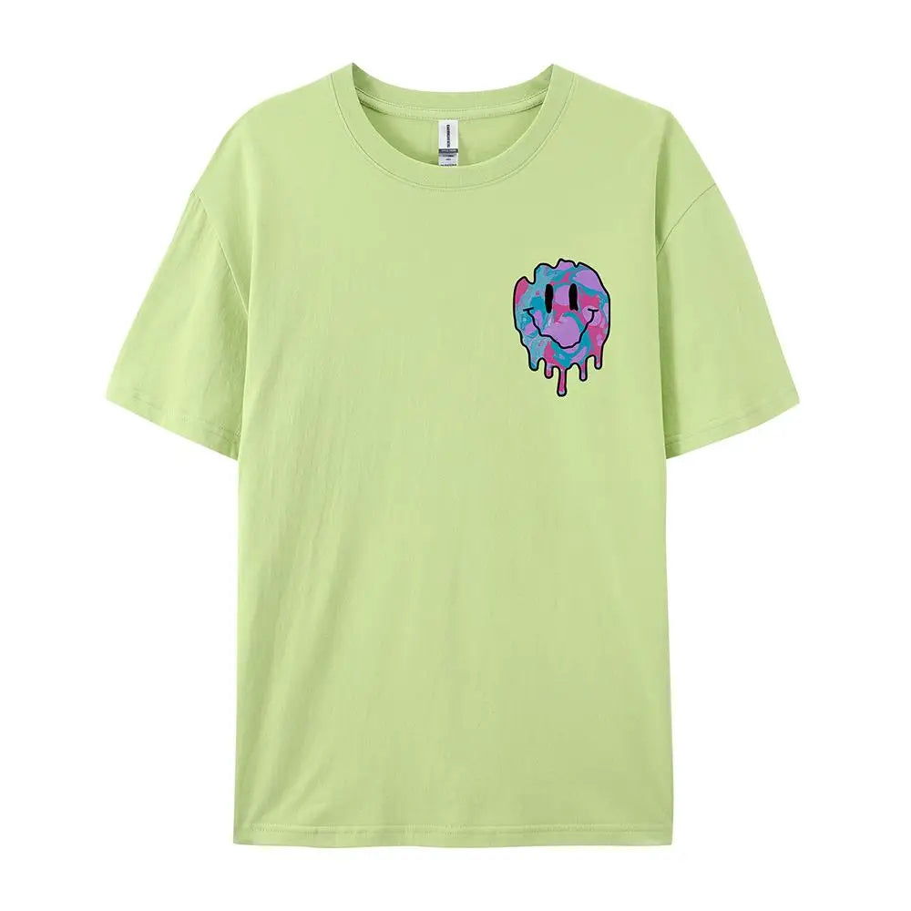 Women's Smile Face Print T-Shirt | Street Casual All-Match Soft Hip Hop Breathable Fashion Tee