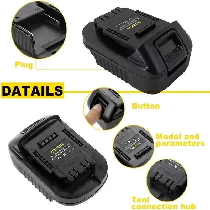 MT20DL battery converter for Makita 18V batteries to DeWalt 20V tools – image 5