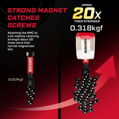 3PCS Screwdriver Bit Magnetizer/Demagnetizer Ring – ABS Plastic, 1/4" Shank, Strong Magnetism