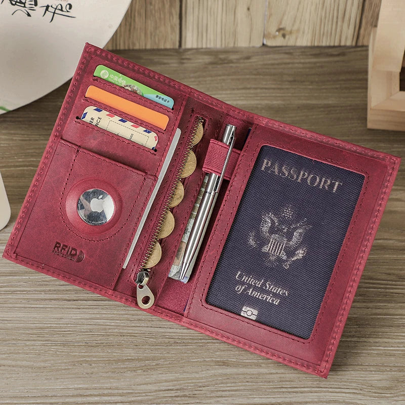Genuine Leather Passport Wallet