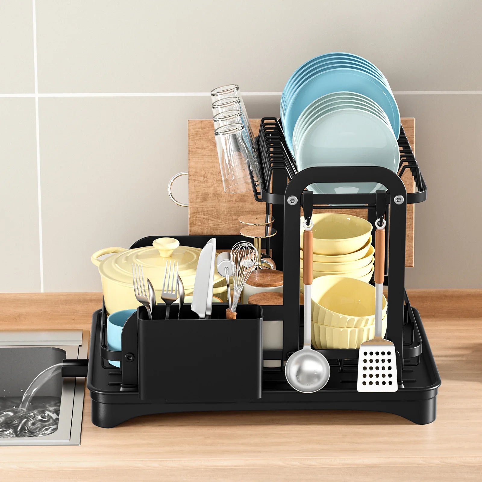 2-Tier Dish & Bowl Drainer Rack by Snagg A Rack