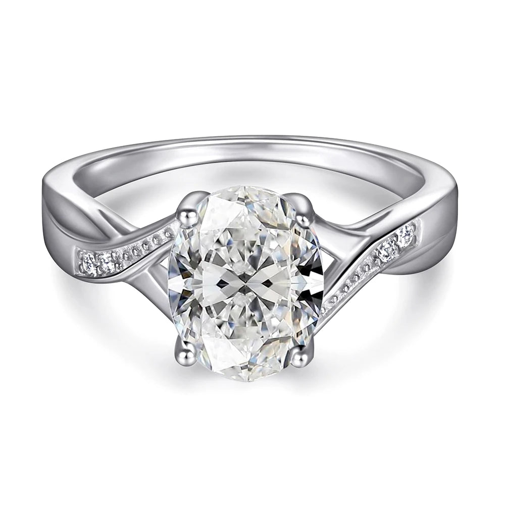 2ct Oval Moissanite Ring