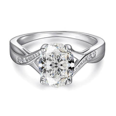 2ct Oval Moissanite Ring - SnaggIt
