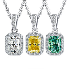 5×7MM Moissanite Pendant Necklace