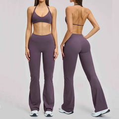 Women's 2-Piece Push-Up Yoga Fitness Suit | Sports Bra & High Waist Leggings Tracksuit Gym