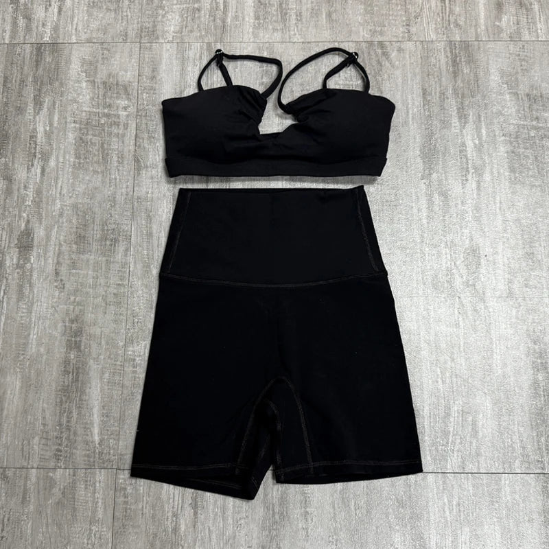 Women's 2-Piece Ultra-Soft Long Sleeve Gym Set | Sports Bra Yoga Running Workout Suit Activewear