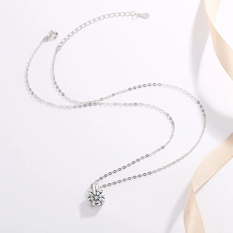 1–3ct Colorful Moissanite Pendant Necklace