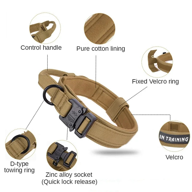 Tactical Dog Collar & Leash Set by Snagg A Leash