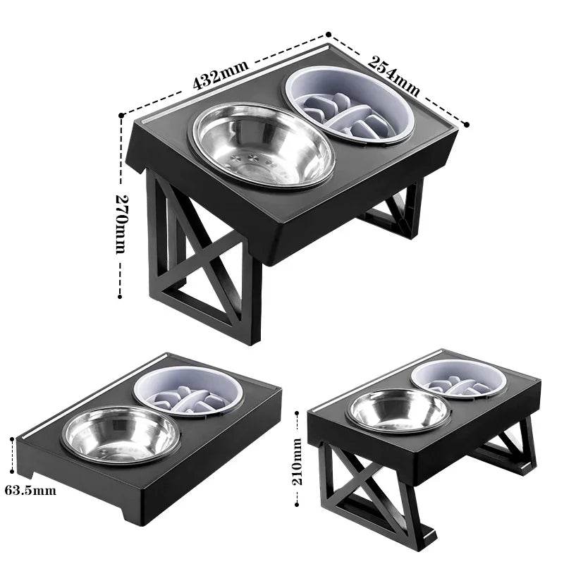 Dog Double Elevated Bowls Stand - SnaggIt