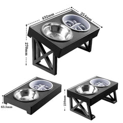 Dog Double Elevated Bowls Stand - SnaggIt