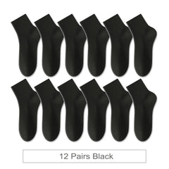 12 Pair Soft Cotton Ankle Colourful Socks Everyday Breathable Set