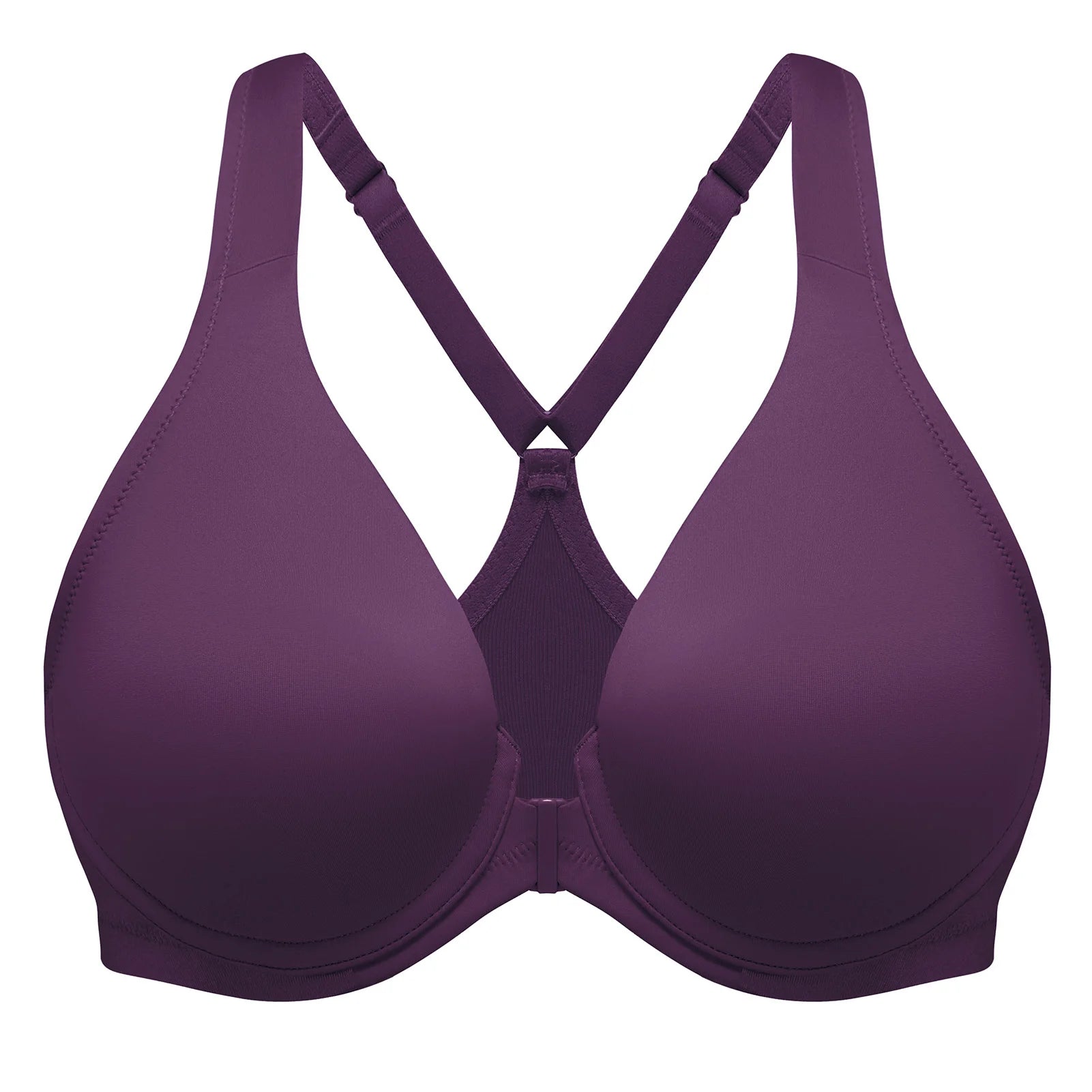 Front Closure Plunge Bra | Seamless Underwire Racerback Full Coverage