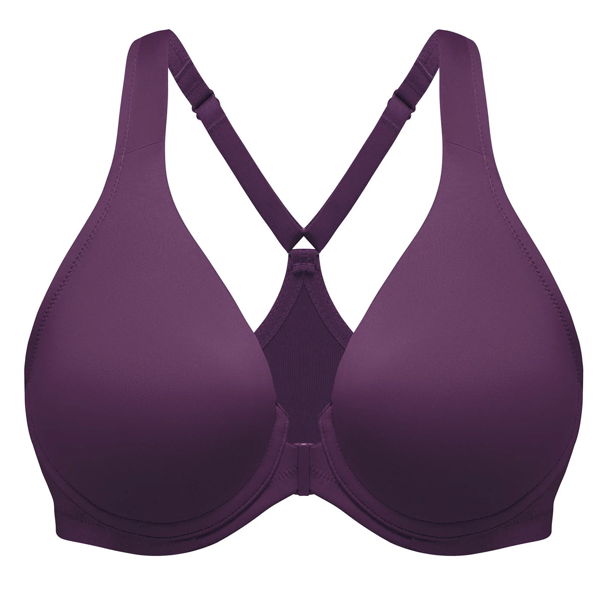 Front Closure Plunge Bra | Seamless Underwire Racerback Full Coverage