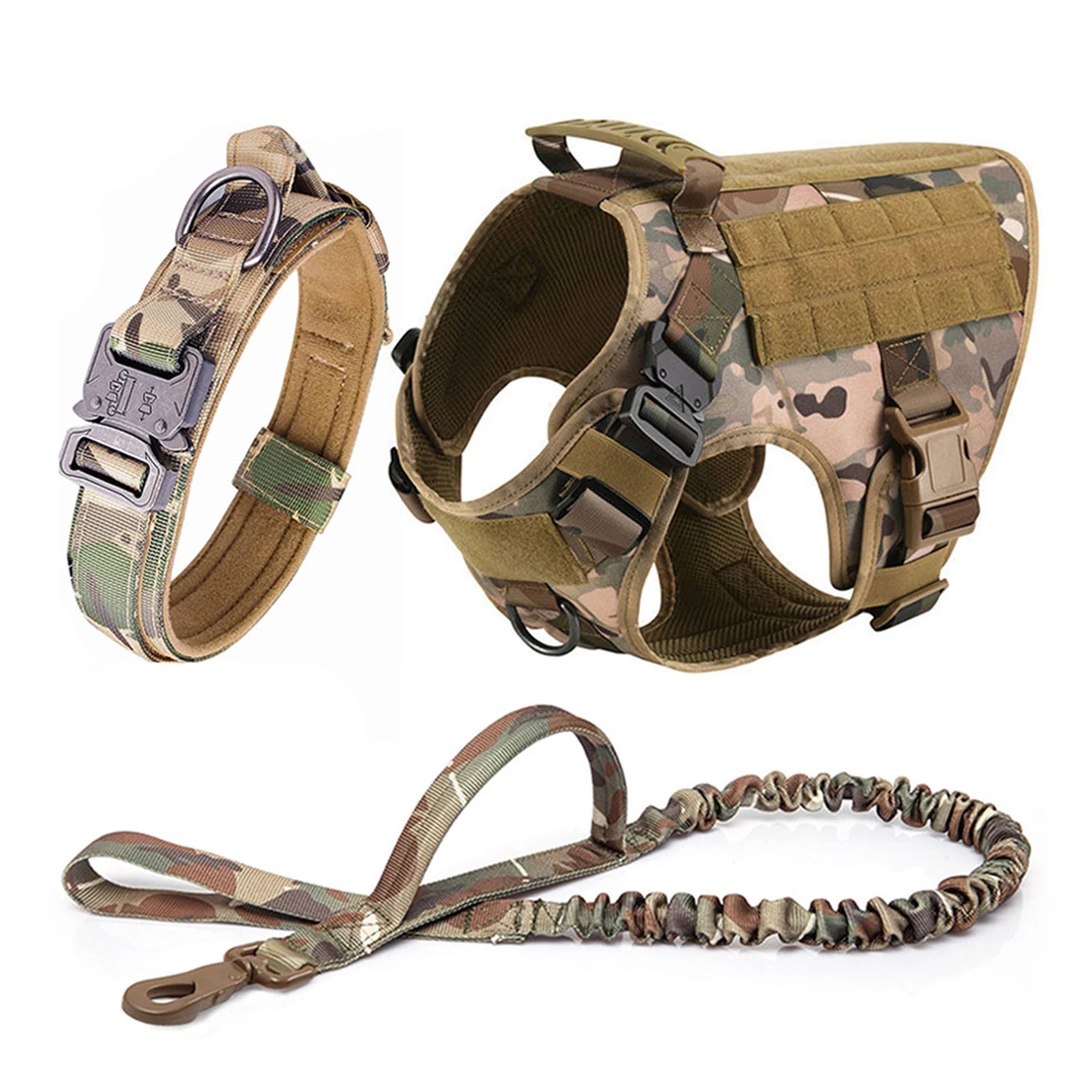 Tactical Dog Harness with MOLLE Pouches – Training Vest for Medium & Large Dogs, German Shepherd