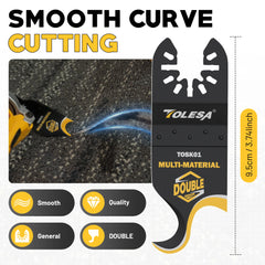 5PCS Oscillating Multi-Tool Hook Blades – Hook Saw Blades for Carpet, Shingles & Soft Materials