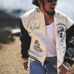 Embroidered baseball jacket for men by Snagg A Jacket