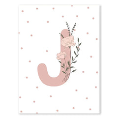 Pink Butterfly And Letters Wall Art by Snagg A Print