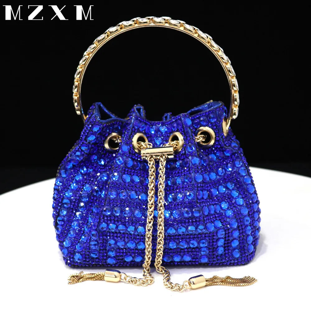 Rhinestone Bucket Design Evening Bag