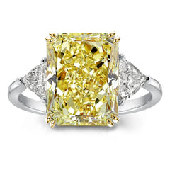 10ct Yellow Crushed Ice Cut Ring