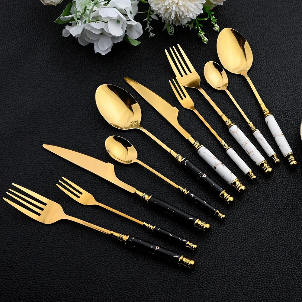24Pcs Stainless Steel Cutlery Set by Snagg A Dinnerware
