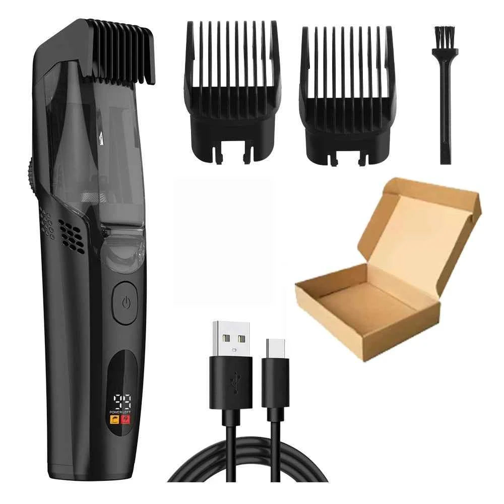 Professional Vacuum Beard Trimmer – 20 Length Precision Grooming System with Integrated Hair Collection